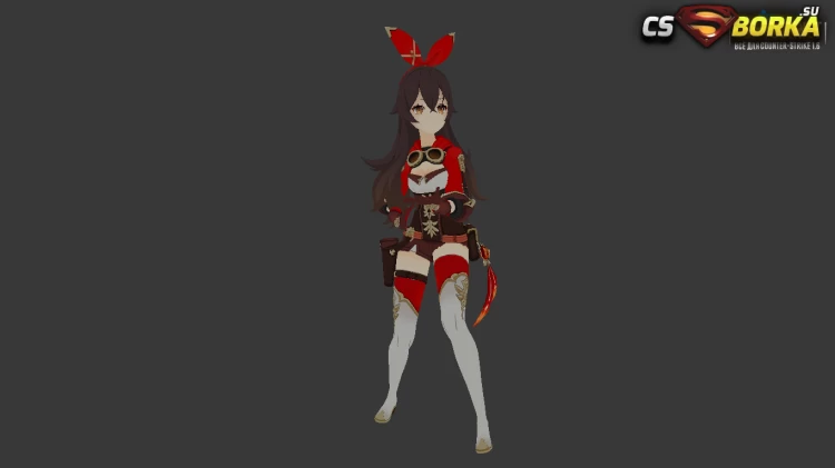 Женская модель Amber Genshin для CS 1.6 для CS 1.6