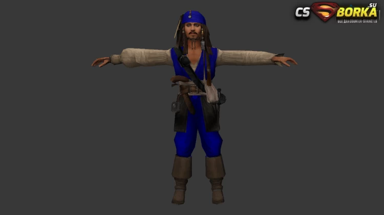 Мужская модель Джек Воробей (united) для CS 1.6 для CS 1.6