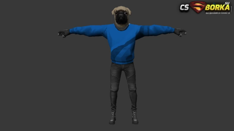 Мужская модель «Мопс» (ct,tt+united) для CS 1.6 для CS 1.6