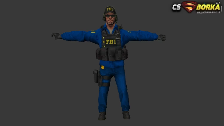 Мужская модель «CS GO FBI Agent 1» (ct,tt+united) для CS 1.6 для CS 1.6