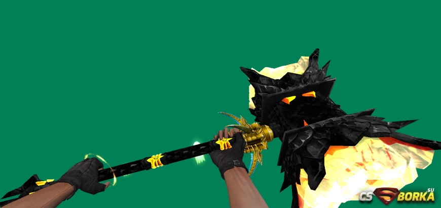 Модель ножа Warhammer Black/Gold для CS 1.6
