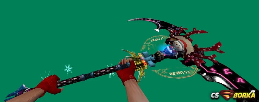 Модель ножа Warhammer Xmas Snow для CS 1.6