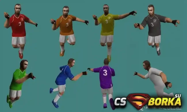 Простенький пак моделей футболистов для CS 1.6