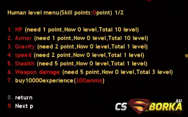 Плагин [ZP] «Human Skills Menu v1.0» для CS 1.6 для CS 1.6
